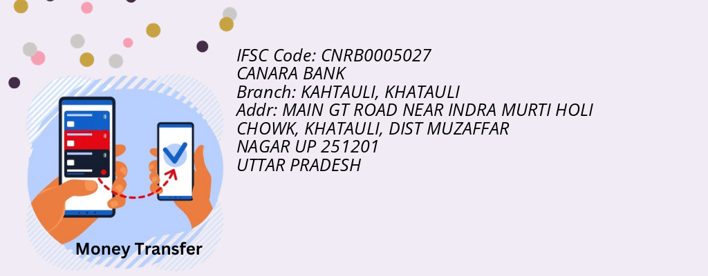 Find CANARA BANK IFSC Code KHATAULI - KAHTAULI Branch