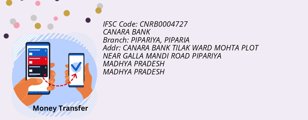 Find CANARA BANK IFSC Code PIPARIA - PIPARIYA Branch Find CANARA BANK IFSC Code PIPARIA - PIPARIYA Branch