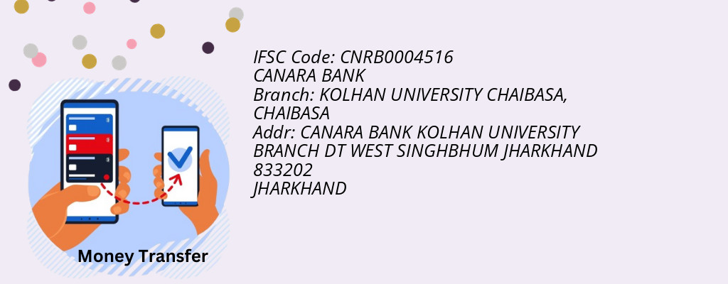 Find CANARA BANK IFSC Code CHAIBASA - KOLHAN UNIVERSITY CHAIBASA Branch