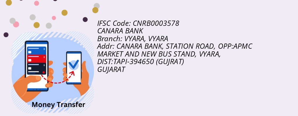Find CANARA BANK IFSC Code VYARA - VYARA Branch