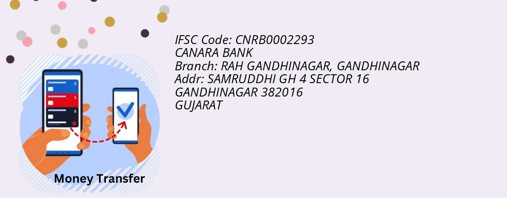 Find CANARA BANK IFSC Code GANDHINAGAR - RAH GANDHINAGAR Branch