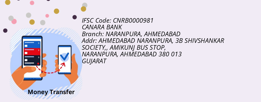 Find CANARA BANK IFSC Code AHMEDABAD - NARANPURA Branch