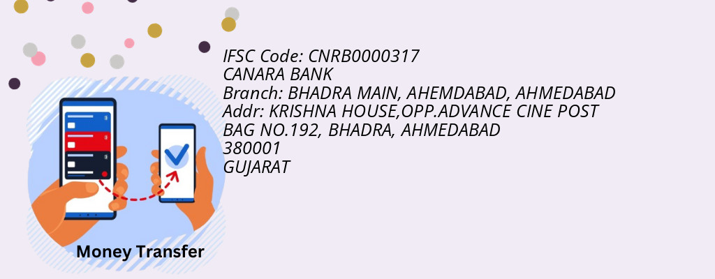 Find CANARA BANK IFSC Code AHMEDABAD - BHADRA MAIN, AHEMDABAD Branch