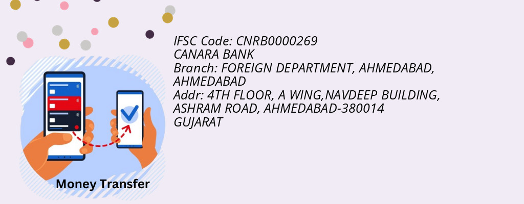 Find CANARA BANK IFSC Code AHMEDABAD - FOREIGN DEPARTMENT, AHMEDABAD Branch
