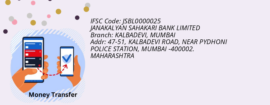 Find JANAKALYAN SAHAKARI BANK IFSC Code MUMBAI - KALBADEVI Branch