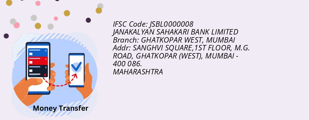 Find JANAKALYAN SAHAKARI BANK IFSC Code MUMBAI - GHATKOPAR WEST Branch Find JANAKALYAN SAHAKARI BANK IFSC Code MUMBAI - GHATKOPAR WEST Branch