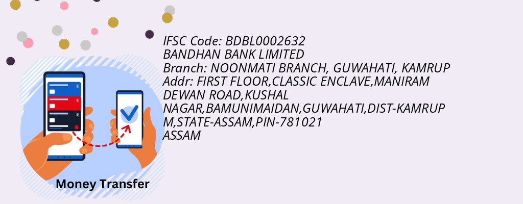 Find BANDHAN BANK IFSC Code KAMRUP - NOONMATI BRANCH, GUWAHATI Branch