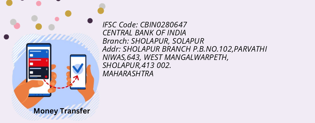 Find CENTRAL BANK OF INDIA IFSC Code SOLAPUR - SHOLAPUR Branch