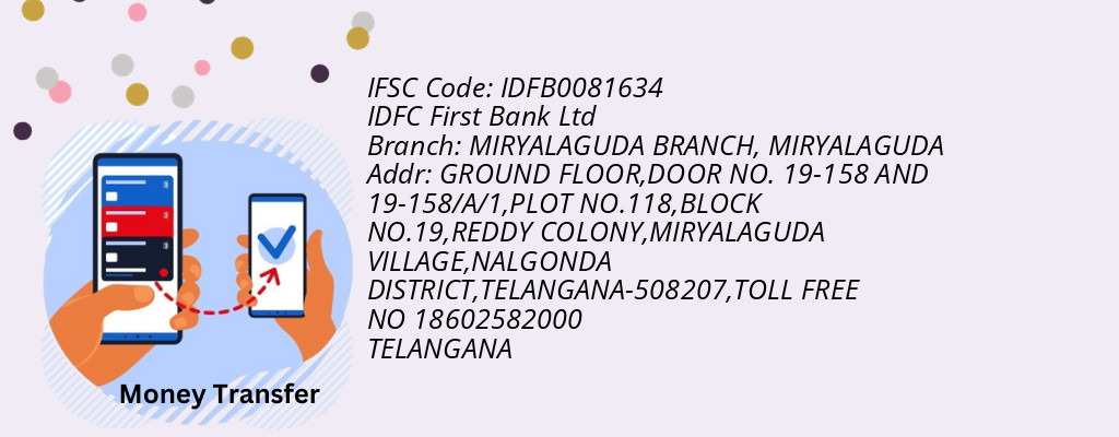 Find IDFC First Bank Ltd IFSC Code MIRYALAGUDA - MIRYALAGUDA BRANCH Branch Find IDFC First Bank Ltd IFSC Code MIRYALAGUDA - MIRYALAGUDA BRANCH Branch