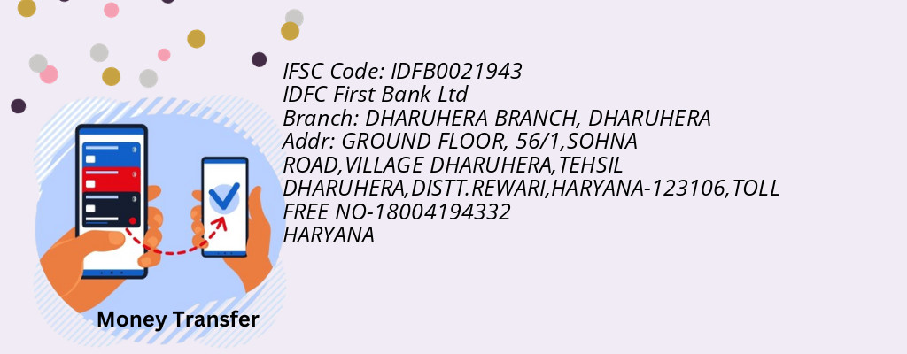 Find IDFC First Bank Ltd IFSC Code DHARUHERA - DHARUHERA BRANCH Branch Find IDFC First Bank Ltd IFSC Code DHARUHERA - DHARUHERA BRANCH Branch
