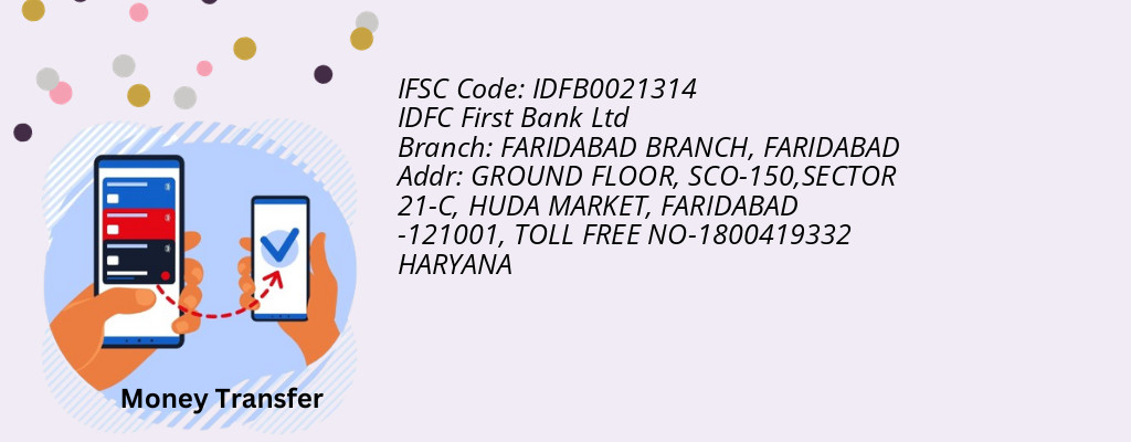 Find IDFC First Bank Ltd IFSC Code FARIDABAD - FARIDABAD BRANCH Branch Find IDFC First Bank Ltd IFSC Code FARIDABAD - FARIDABAD BRANCH Branch
