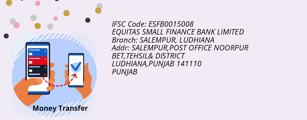 Find EQUITAS SMALL FINANCE BANK IFSC Code LUDHIANA - SALEMPUR Branch