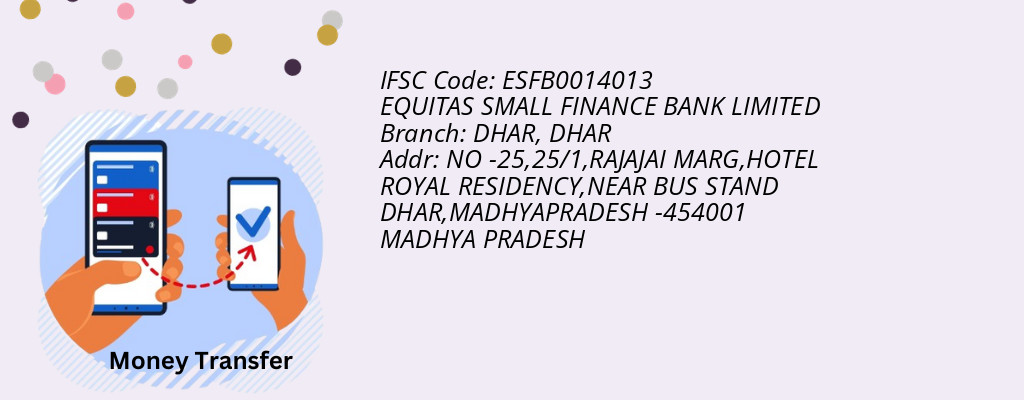 Find EQUITAS SMALL FINANCE BANK IFSC Code DHAR - DHAR Branch Find EQUITAS SMALL FINANCE BANK IFSC Code DHAR - DHAR Branch