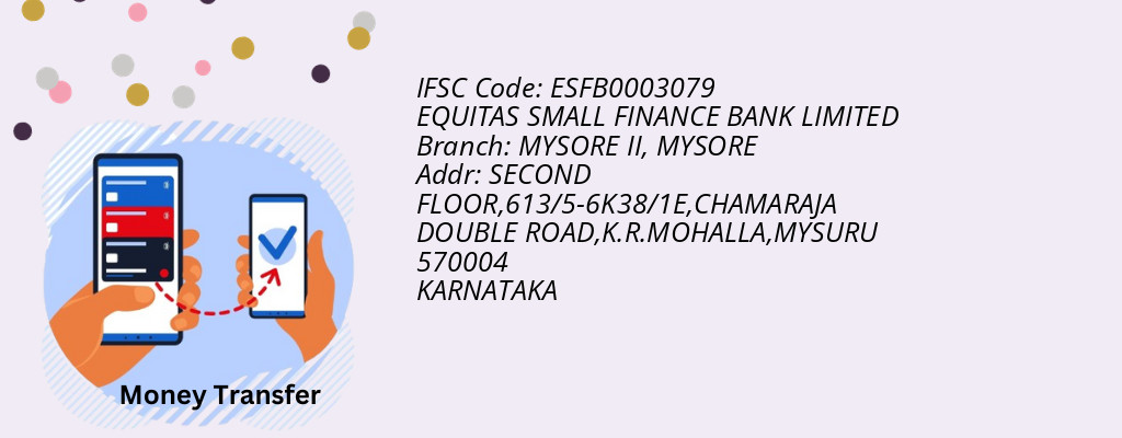 Find EQUITAS SMALL FINANCE BANK IFSC Code MYSORE - MYSORE II Branch