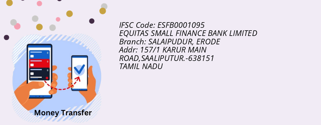 Find EQUITAS SMALL FINANCE BANK IFSC Code ERODE - SALAIPUDUR Branch