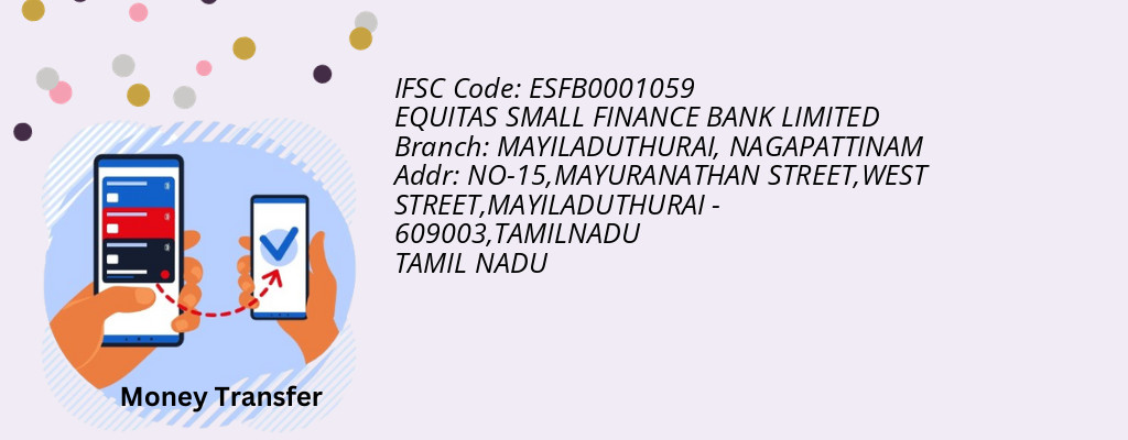 Find EQUITAS SMALL FINANCE BANK IFSC Code NAGAPATTINAM - MAYILADUTHURAI Branch Find EQUITAS SMALL FINANCE BANK IFSC Code NAGAPATTINAM - MAYILADUTHURAI Branch
