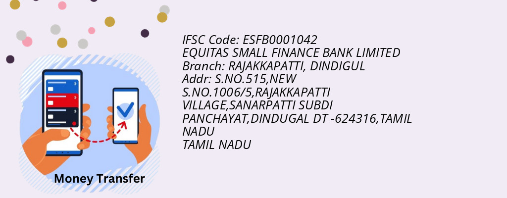 Find EQUITAS SMALL FINANCE BANK IFSC Code DINDIGUL - RAJAKKAPATTI Branch Find EQUITAS SMALL FINANCE BANK IFSC Code DINDIGUL - RAJAKKAPATTI Branch