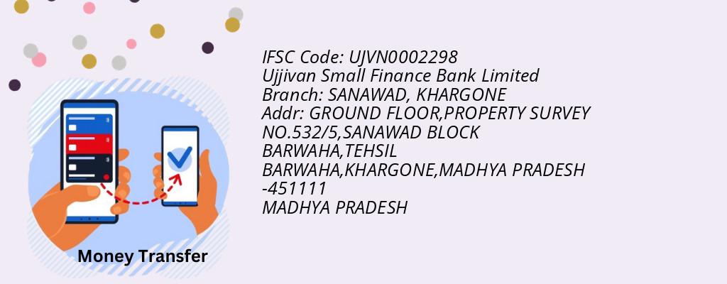 Find Ujjivan Small Finance Bank Limited IFSC Code KHARGONE - SANAWAD Branch