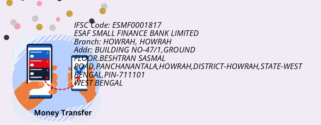 Find ESAF SMALL FINANCE BANK IFSC Code HOWRAH - HOWRAH Branch