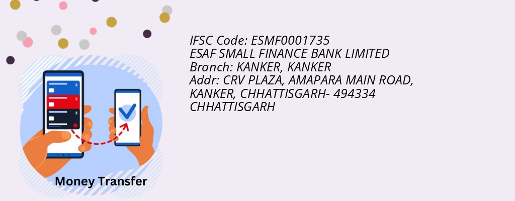 Find ESAF SMALL FINANCE BANK IFSC Code KANKER - KANKER Branch