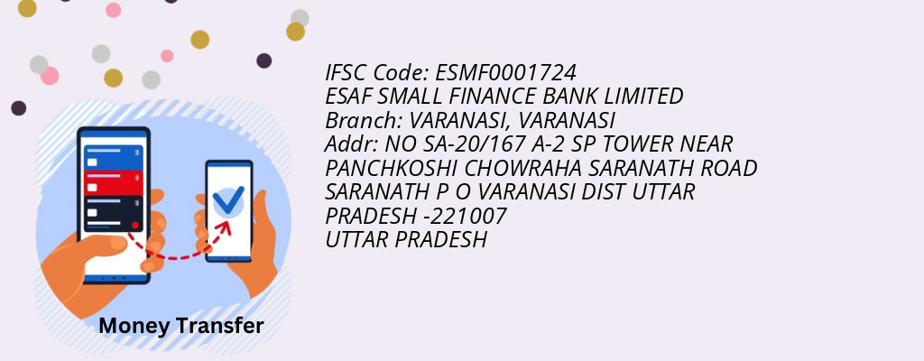 Find ESAF SMALL FINANCE BANK IFSC Code VARANASI - VARANASI Branch Find ESAF SMALL FINANCE BANK IFSC Code VARANASI - VARANASI Branch