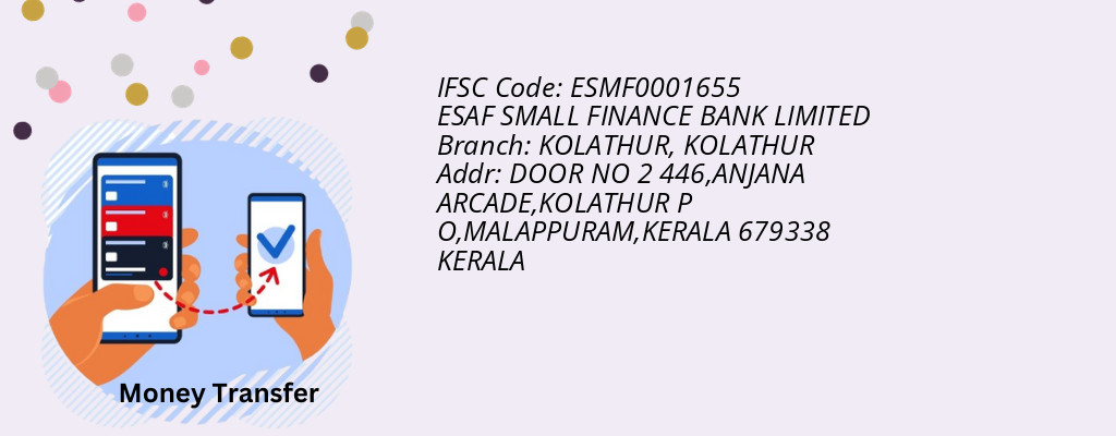 Find ESAF SMALL FINANCE BANK IFSC Code KOLATHUR - KOLATHUR Branch Find ESAF SMALL FINANCE BANK IFSC Code KOLATHUR - KOLATHUR Branch