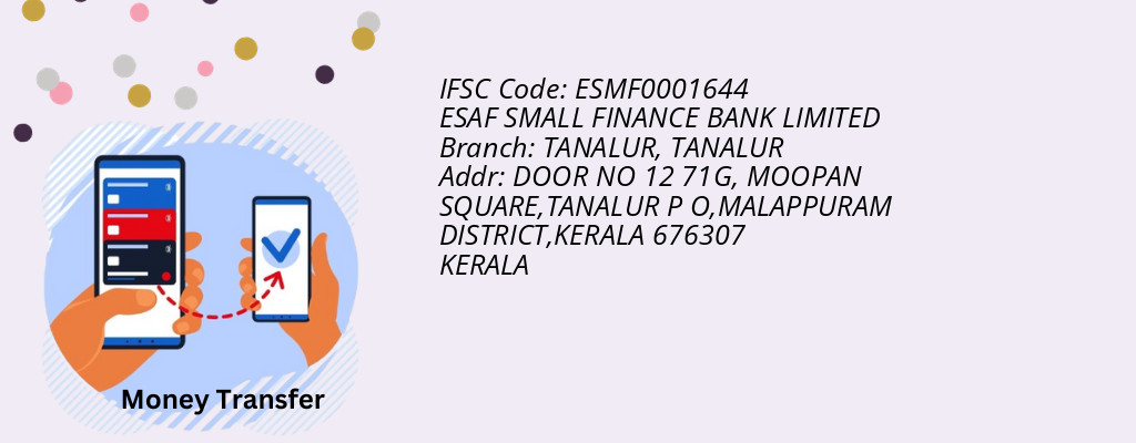 Find ESAF SMALL FINANCE BANK IFSC Code TANALUR - TANALUR Branch Find ESAF SMALL FINANCE BANK IFSC Code TANALUR - TANALUR Branch