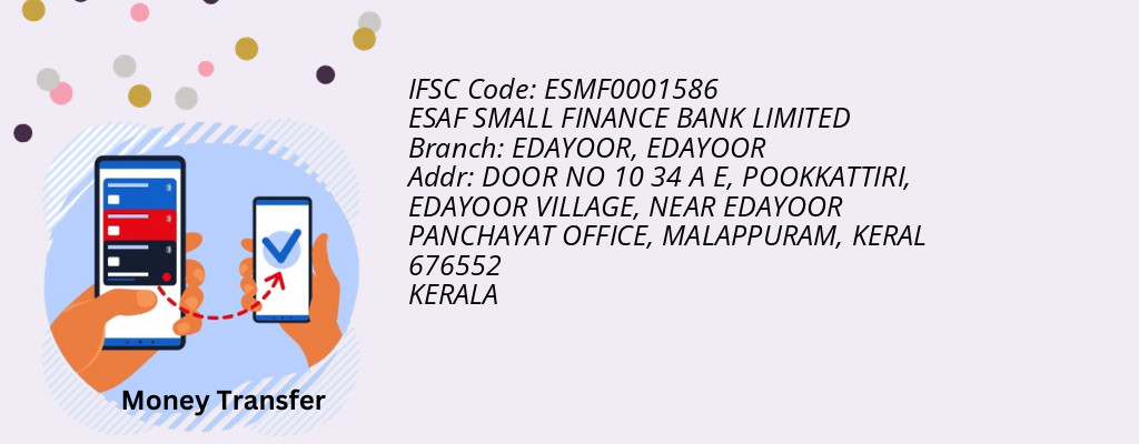 Find ESAF SMALL FINANCE BANK IFSC Code EDAYOOR - EDAYOOR Branch Find ESAF SMALL FINANCE BANK IFSC Code EDAYOOR - EDAYOOR Branch