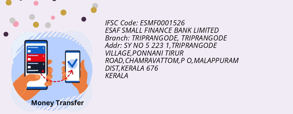 Find ESAF SMALL FINANCE BANK IFSC Code TRIPRANGODE - TRIPRANGODE Branch