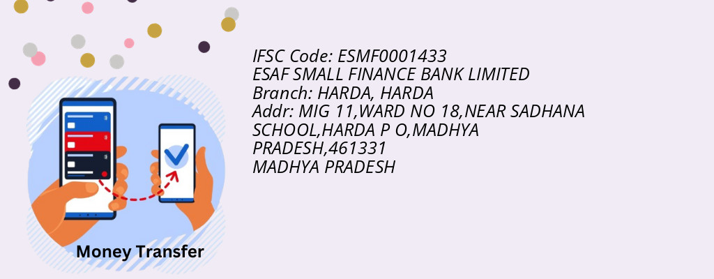 Find ESAF SMALL FINANCE BANK IFSC Code HARDA - HARDA Branch Find ESAF SMALL FINANCE BANK IFSC Code HARDA - HARDA Branch