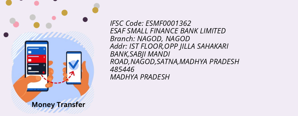Find ESAF SMALL FINANCE BANK IFSC Code NAGOD - NAGOD Branch Find ESAF SMALL FINANCE BANK IFSC Code NAGOD - NAGOD Branch