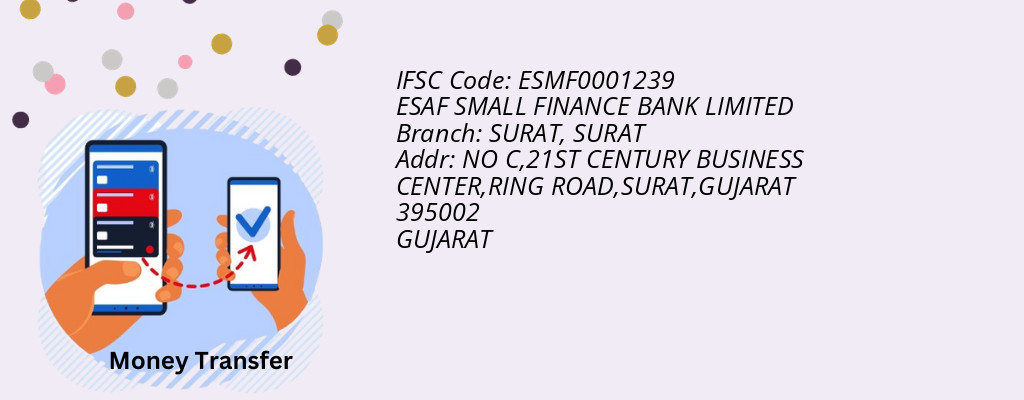 Find ESAF SMALL FINANCE BANK IFSC Code SURAT - SURAT Branch Find ESAF SMALL FINANCE BANK IFSC Code SURAT - SURAT Branch