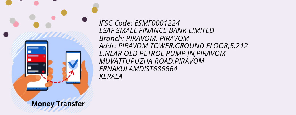 Find ESAF SMALL FINANCE BANK IFSC Code PIRAVOM - PIRAVOM Branch Find ESAF SMALL FINANCE BANK IFSC Code PIRAVOM - PIRAVOM Branch