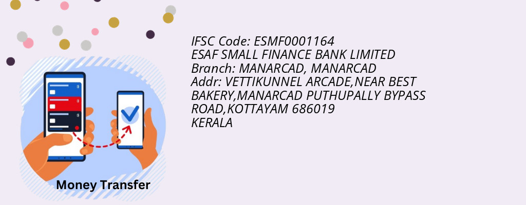 Find ESAF SMALL FINANCE BANK IFSC Code MANARCAD - MANARCAD Branch Find ESAF SMALL FINANCE BANK IFSC Code MANARCAD - MANARCAD Branch