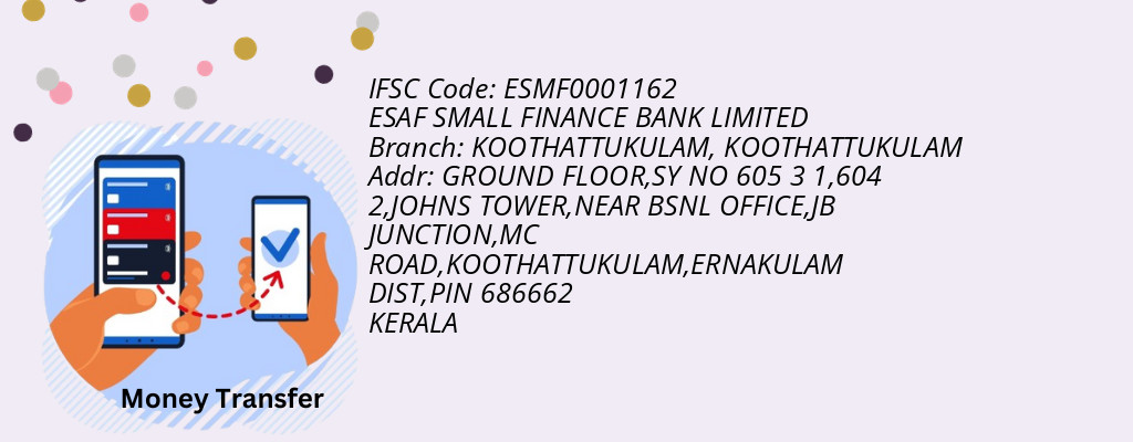 Find ESAF SMALL FINANCE BANK IFSC Code KOOTHATTUKULAM - KOOTHATTUKULAM Branch Find ESAF SMALL FINANCE BANK IFSC Code KOOTHATTUKULAM - KOOTHATTUKULAM Branch