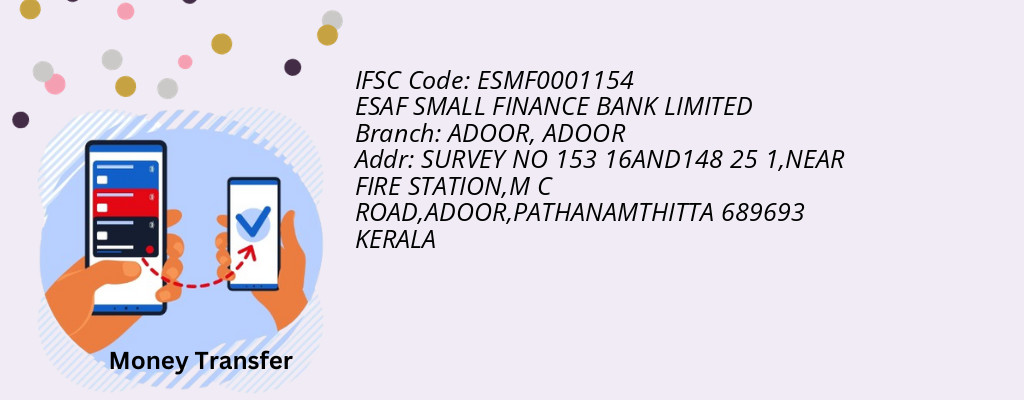 Find ESAF SMALL FINANCE BANK IFSC Code ADOOR - ADOOR Branch Find ESAF SMALL FINANCE BANK IFSC Code ADOOR - ADOOR Branch