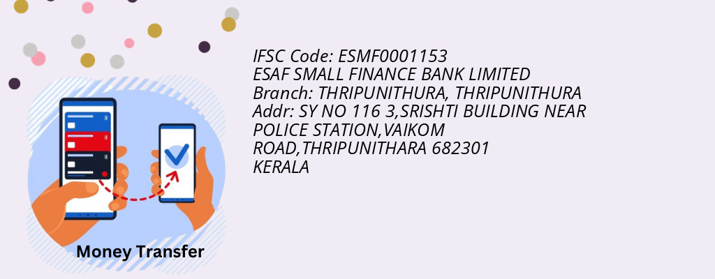 Find ESAF SMALL FINANCE BANK IFSC Code THRIPUNITHURA - THRIPUNITHURA Branch Find ESAF SMALL FINANCE BANK IFSC Code THRIPUNITHURA - THRIPUNITHURA Branch