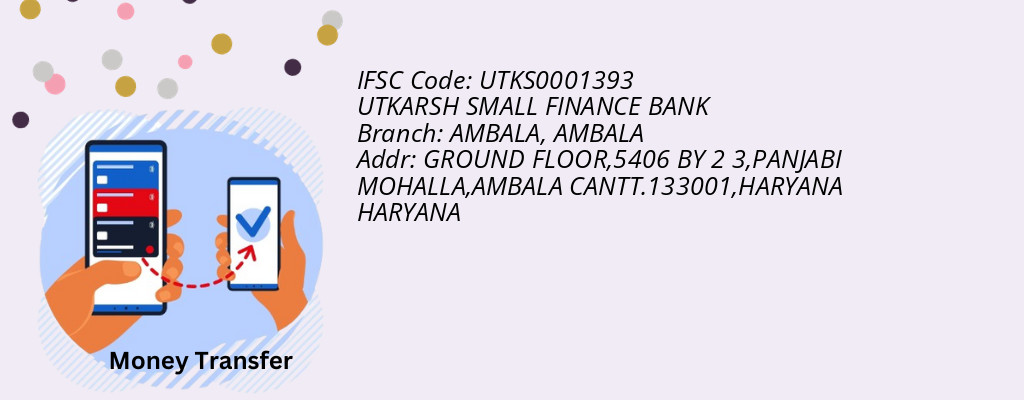 Find UTKARSH SMALL FINANCE BANK IFSC Code AMBALA - AMBALA Branch