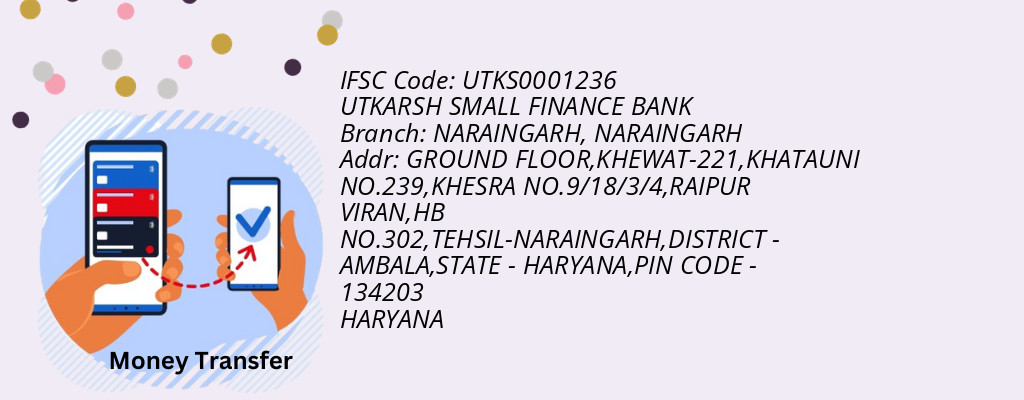 Find UTKARSH SMALL FINANCE BANK IFSC Code NARAINGARH - NARAINGARH Branch