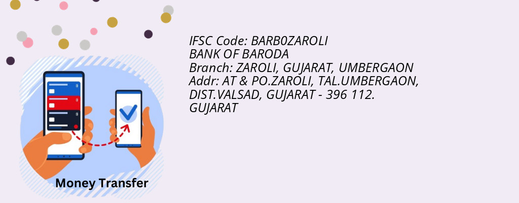Find BANK OF BARODA IFSC Code UMBERGAON - ZAROLI, GUJARAT Branch
