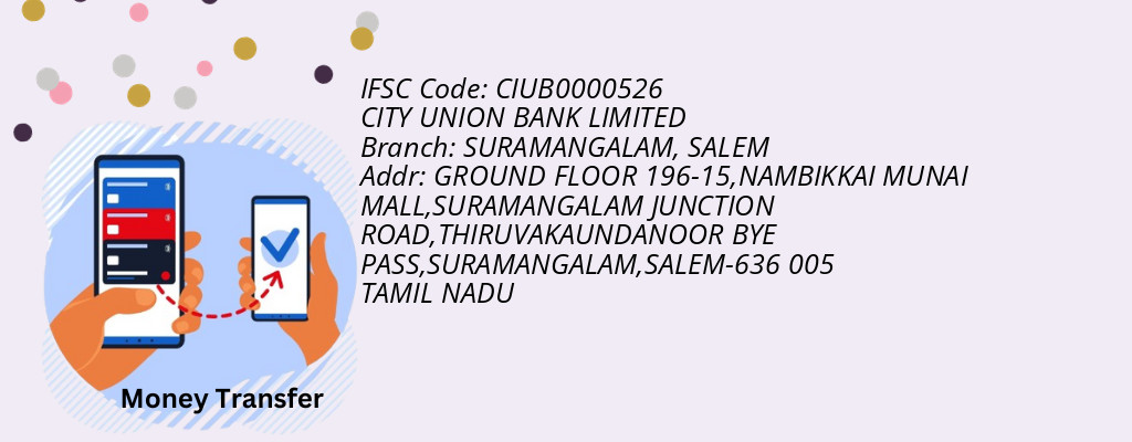 Find CITY UNION BANK IFSC Code SALEM - SURAMANGALAM Branch