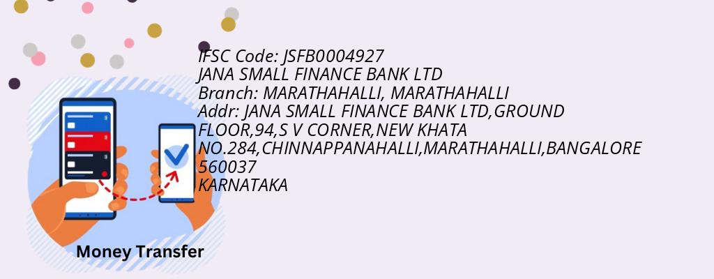 Find JANA SMALL FINANCE BANK IFSC Code MARATHAHALLI - MARATHAHALLI Branch Find JANA SMALL FINANCE BANK IFSC Code MARATHAHALLI - MARATHAHALLI Branch