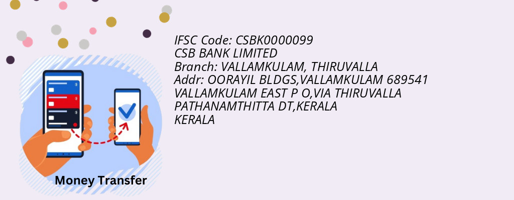 Find CSB BANK IFSC Code THIRUVALLA - VALLAMKULAM Branch Find CSB BANK IFSC Code THIRUVALLA - VALLAMKULAM Branch