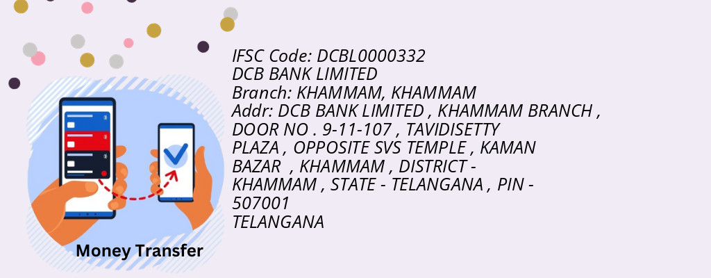 Find DCB BANK IFSC Code KHAMMAM - KHAMMAM Branch Find DCB BANK IFSC Code KHAMMAM - KHAMMAM Branch