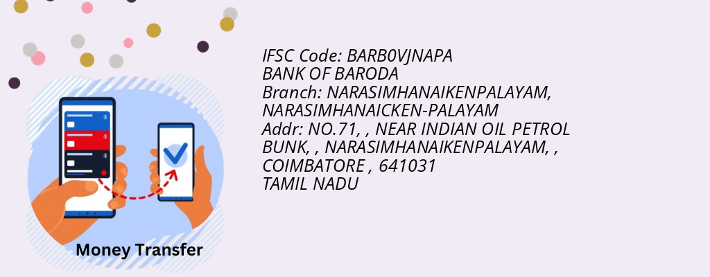 Find BANK OF BARODA IFSC Code NARASIMHANAICKEN-PALAYAM - NARASIMHANAIKENPALAYAM Branch