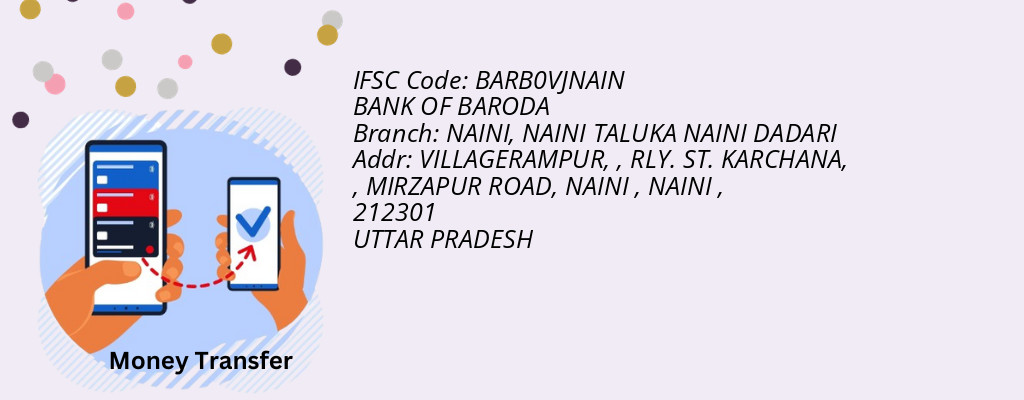 Find BANK OF BARODA IFSC Code NAINI TALUKA NAINI DADARI - NAINI Branch