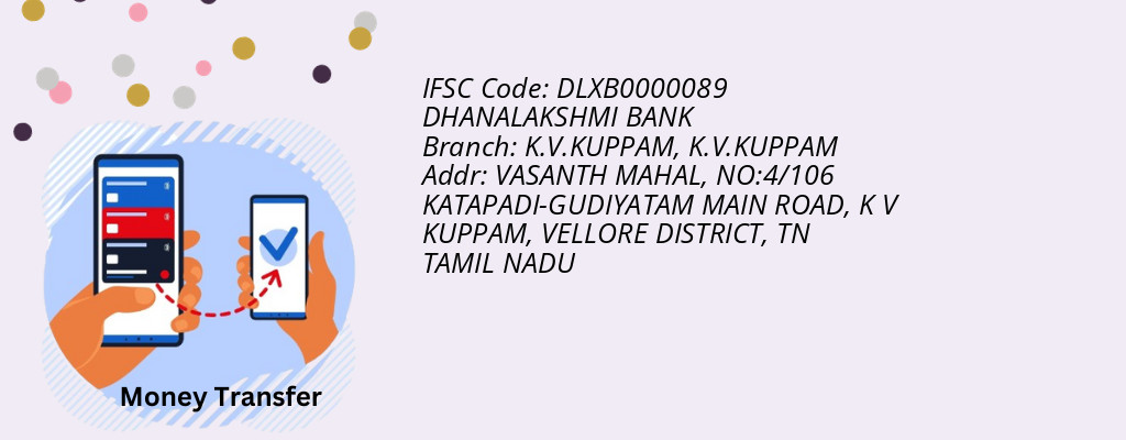 Find DHANALAKSHMI BANK IFSC Code K.V.KUPPAM - K.V.KUPPAM Branch Find DHANALAKSHMI BANK IFSC Code K.V.KUPPAM - K.V.KUPPAM Branch