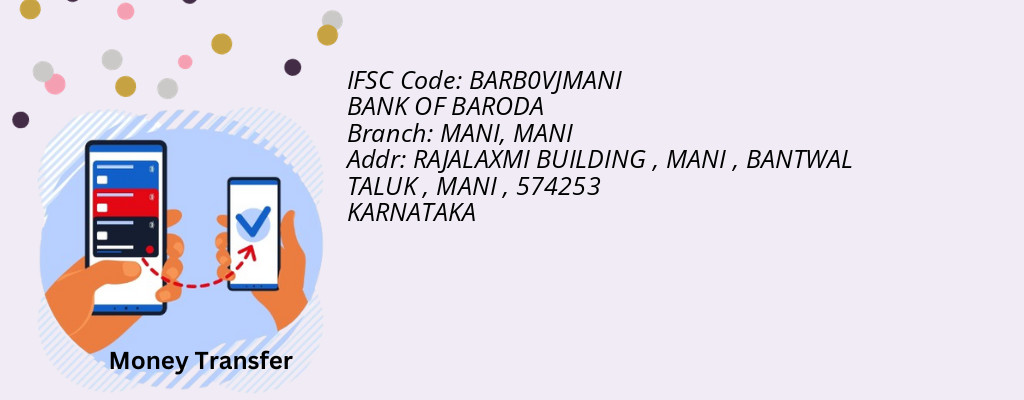 Find BANK OF BARODA IFSC Code MANI - MANI Branch