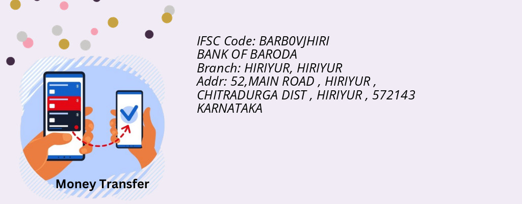 Find BANK OF BARODA IFSC Code HIRIYUR - HIRIYUR Branch