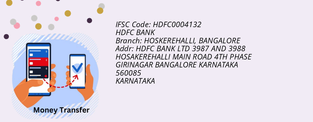 Find HDFC BANK IFSC Code BANGALORE - HOSKEREHALLI Branch